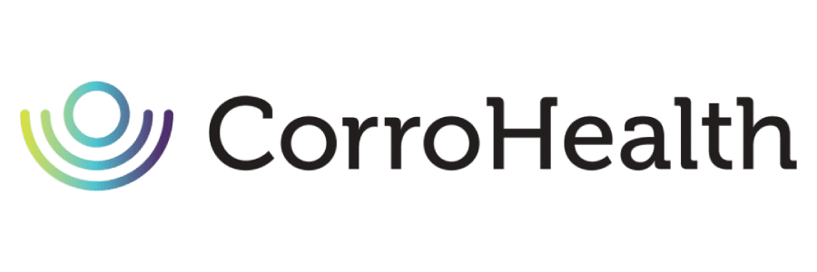 CorroHealth logo highlighting placement partnership with DIMTECH
